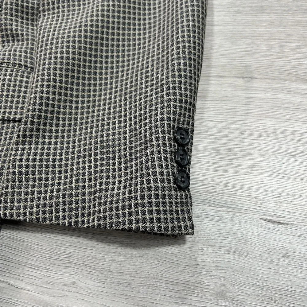 Givenchy Blazer Mens 42R Brown Black Checkered Plaid Sport Coat‎ Jacket